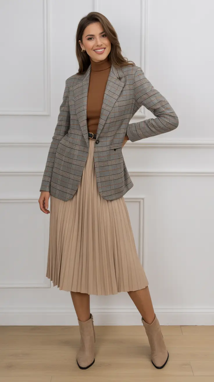 skirt outfits for women 2026 Polished Neutrals