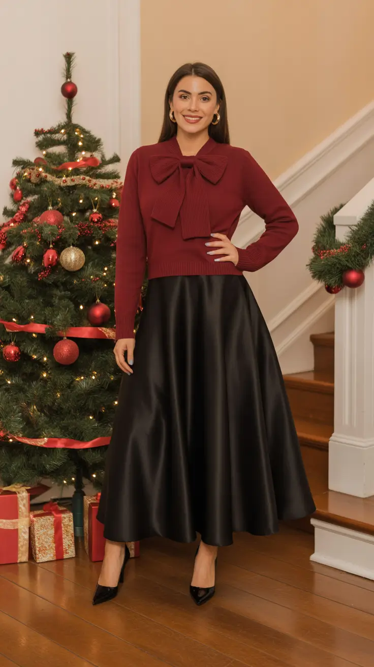 skirt outfits for women 2026 Evening Satin