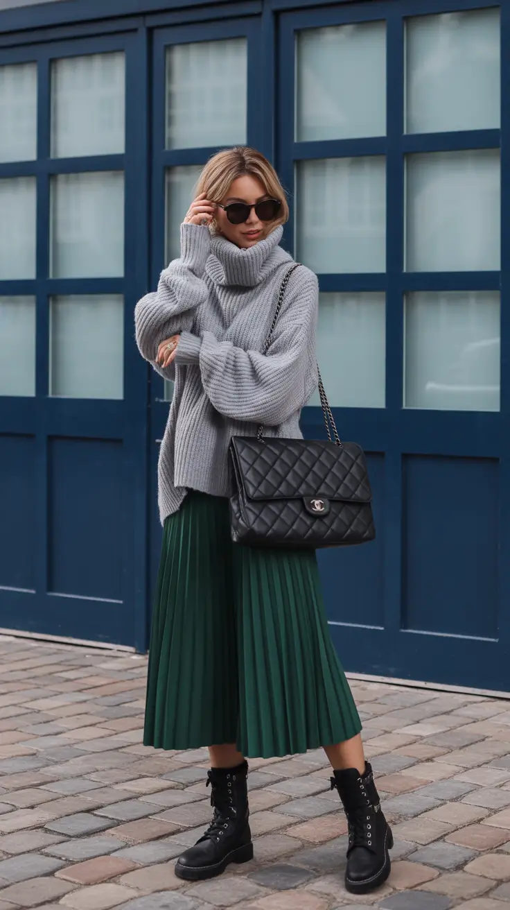 skirt outfits for women 2026 Urban Comfort with an Edge