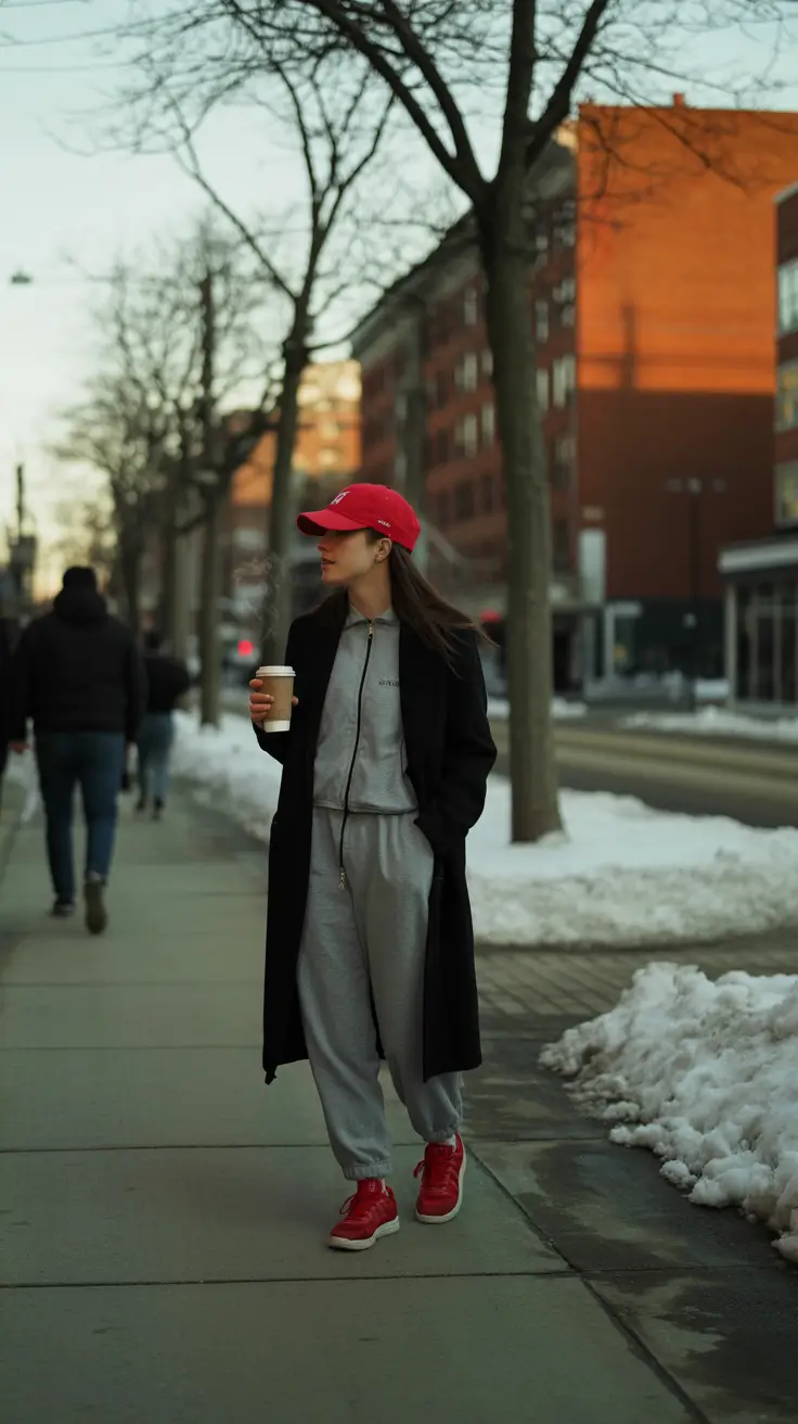 sweatpants outfits 2026 City Cool With a Pop