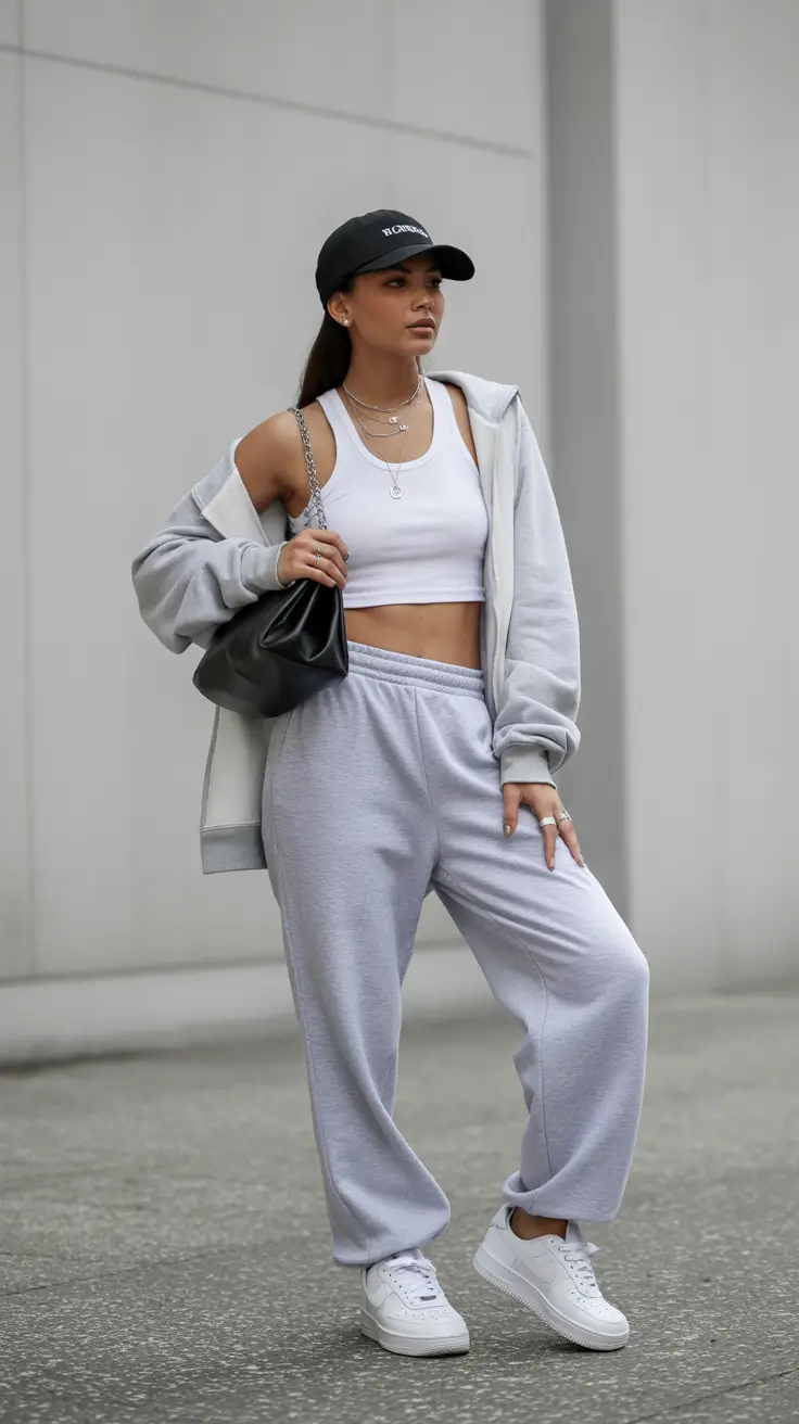 sweatpants outfits 2026 Clean Lines Cool Spirit