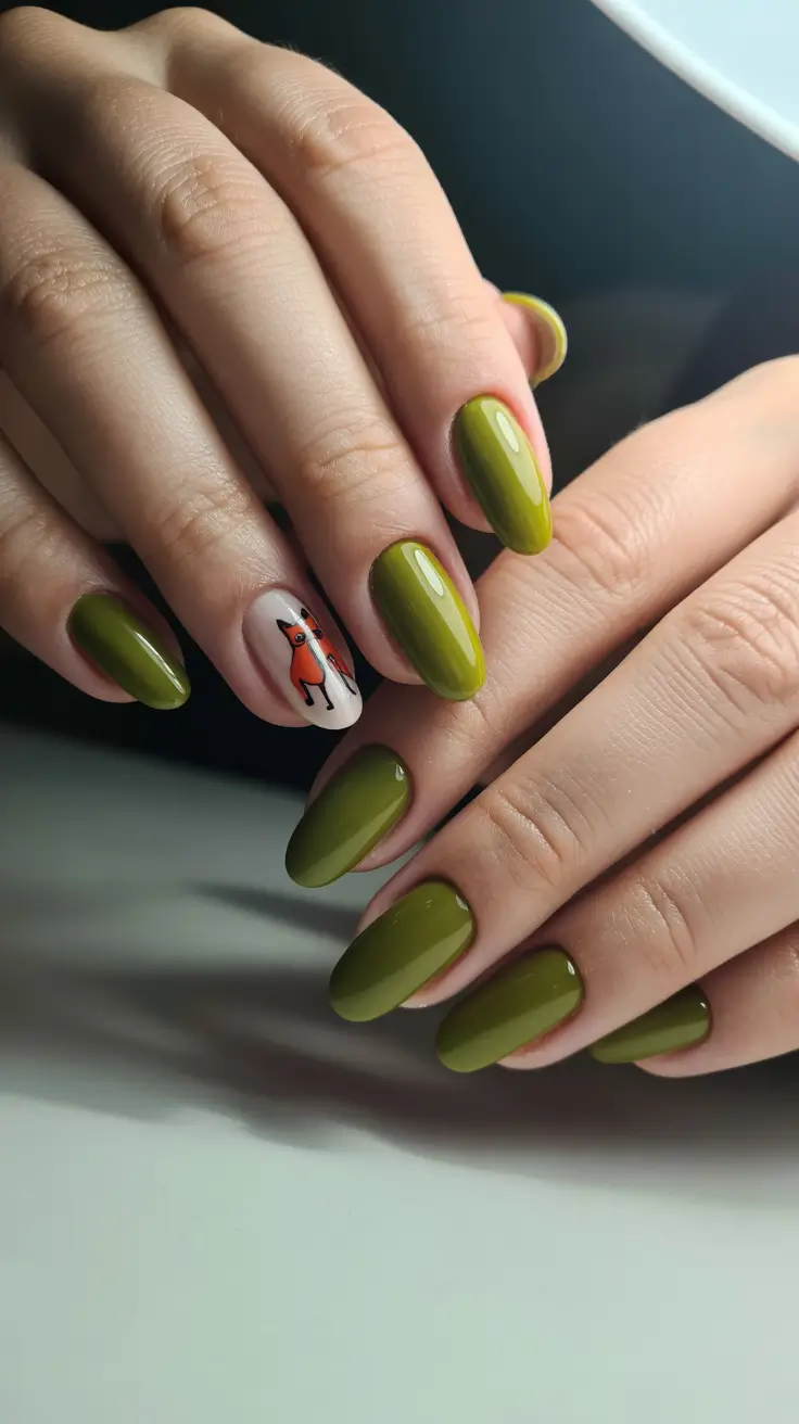 Trendy Acrylic Christmas Nails 2025 Olive Fox Play