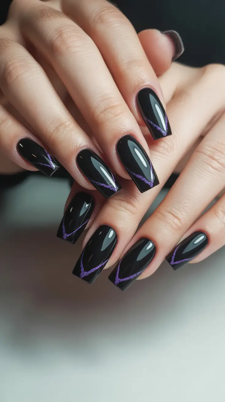 Trendy Black Nail Ideas for Christmas 2025 Violet Edge Luxe