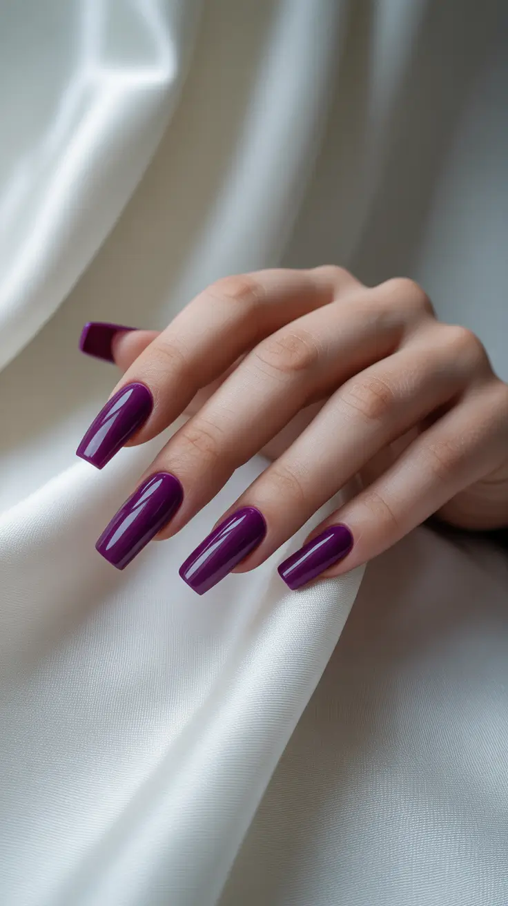 Trendy Dark Nails Winter 2025-2026 Royal Plum Elegance