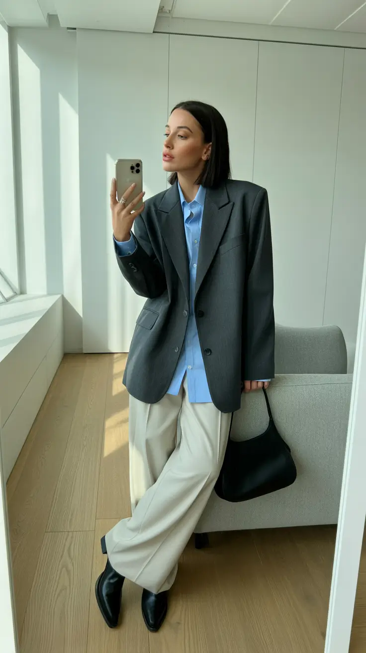 trendy outfits 2026 Oversized Modern Power