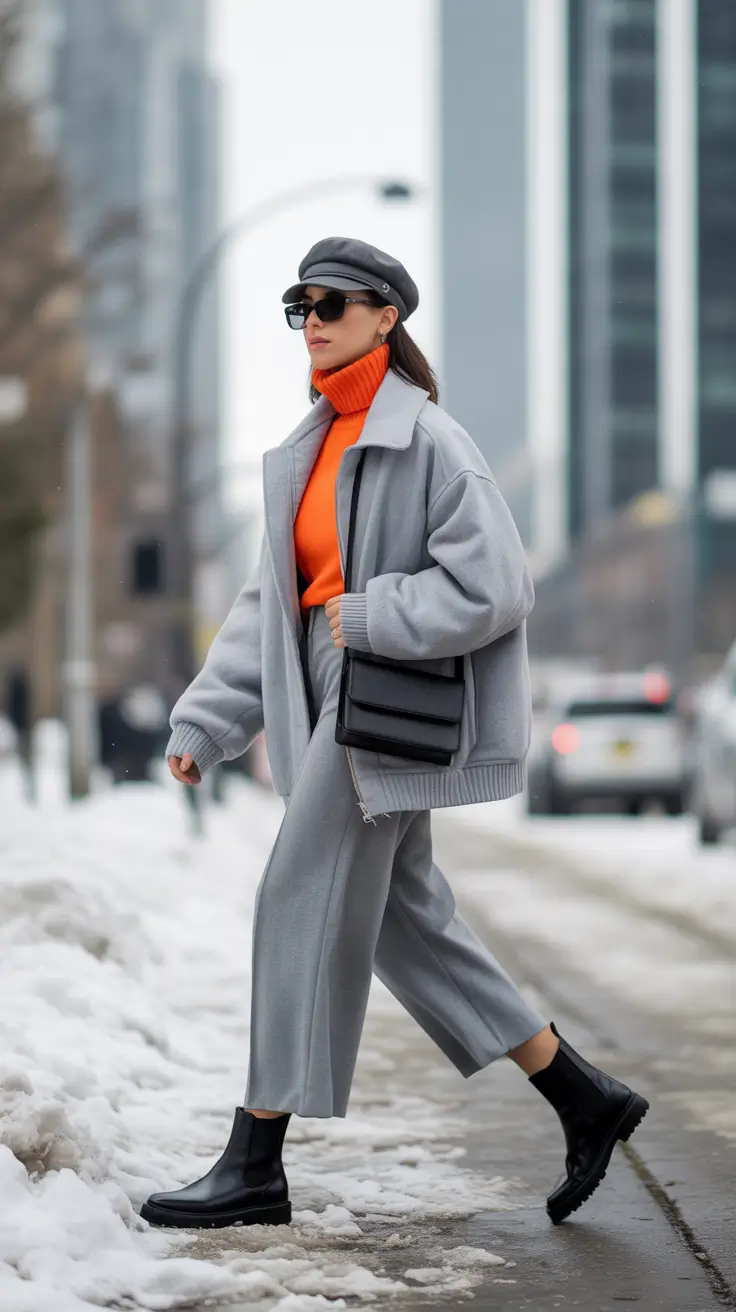trendy outfits 2026 Frosted Contrast Energy