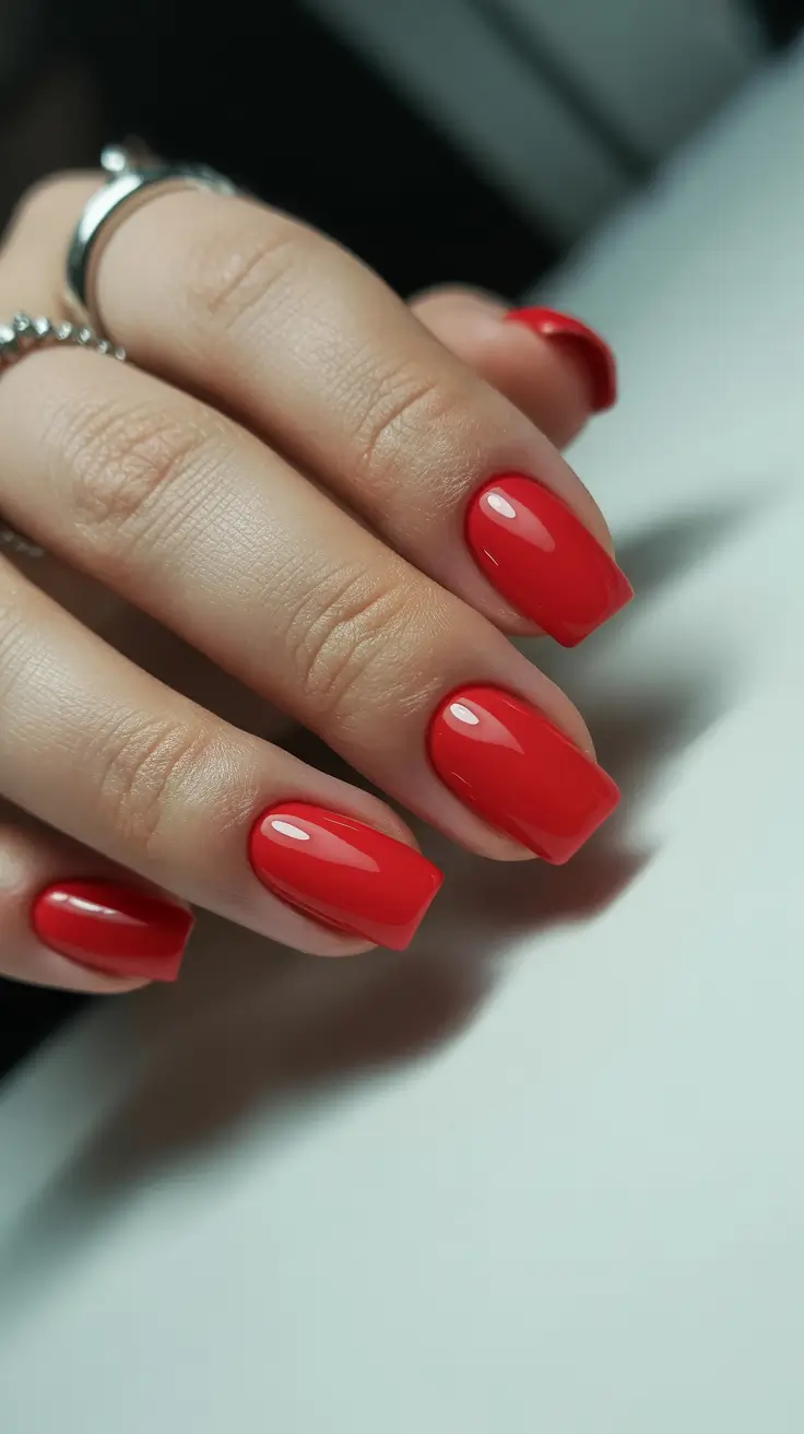 Trendy Red Nails Winter 2025-2026 Classic Candy Red
