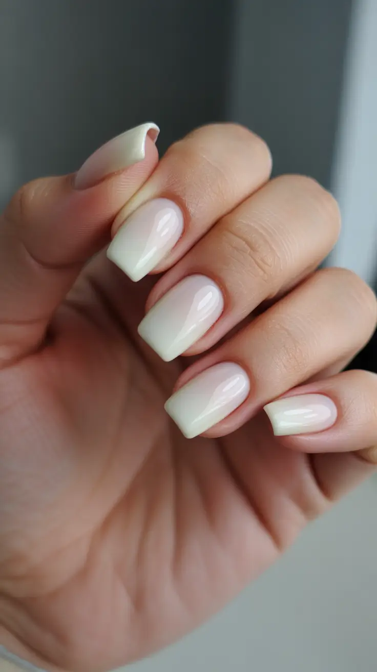 White Nail Trends Christmas 2025 Vanilla Mist Ombre