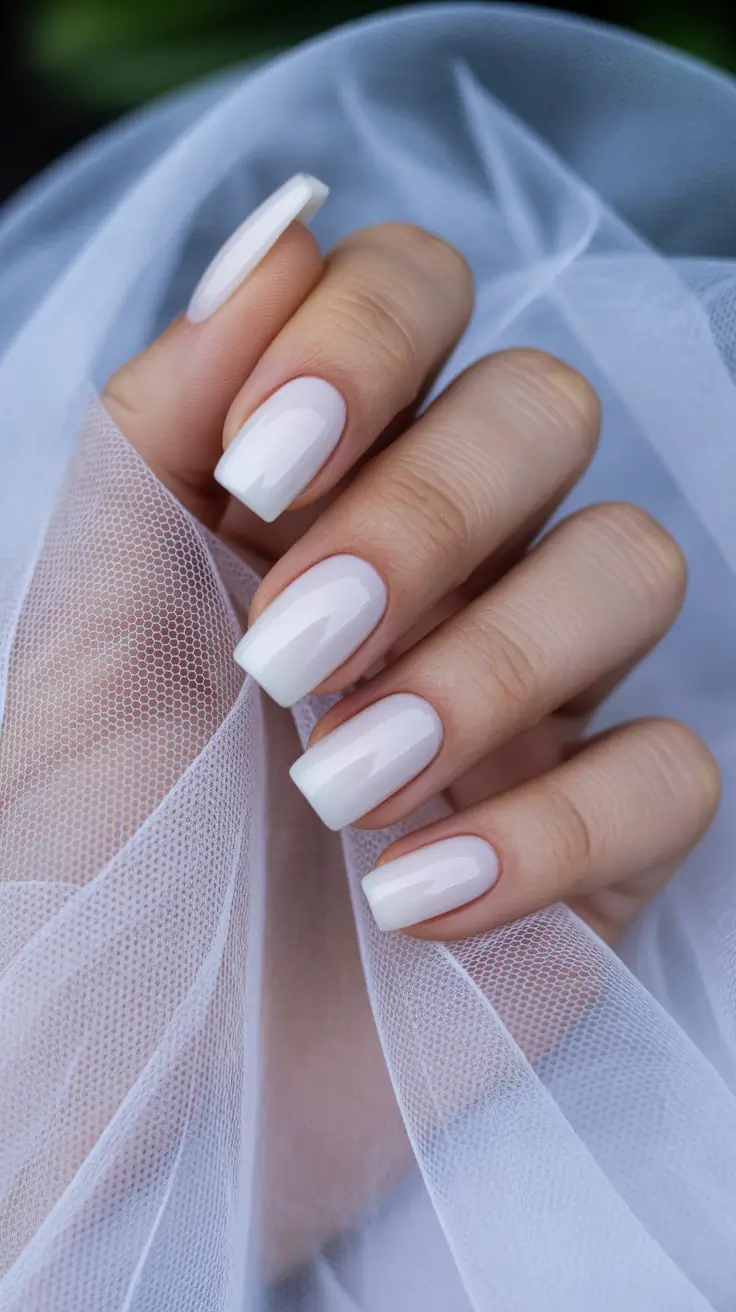 White Nail Trends Christmas 2025 Snowflake Serenity