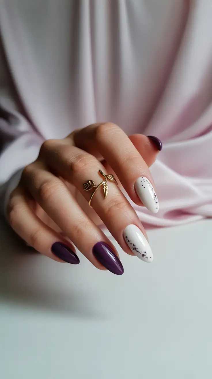 Winter Almond Nails 2025-2026 Mulberry & Vanilla Nights