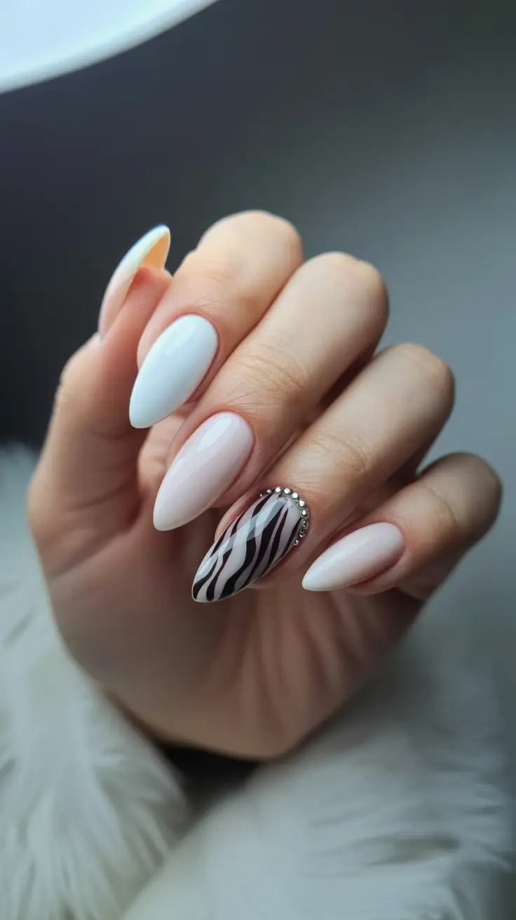 Winter Almond Nails 2025-2026 Winter Safari Neutrals