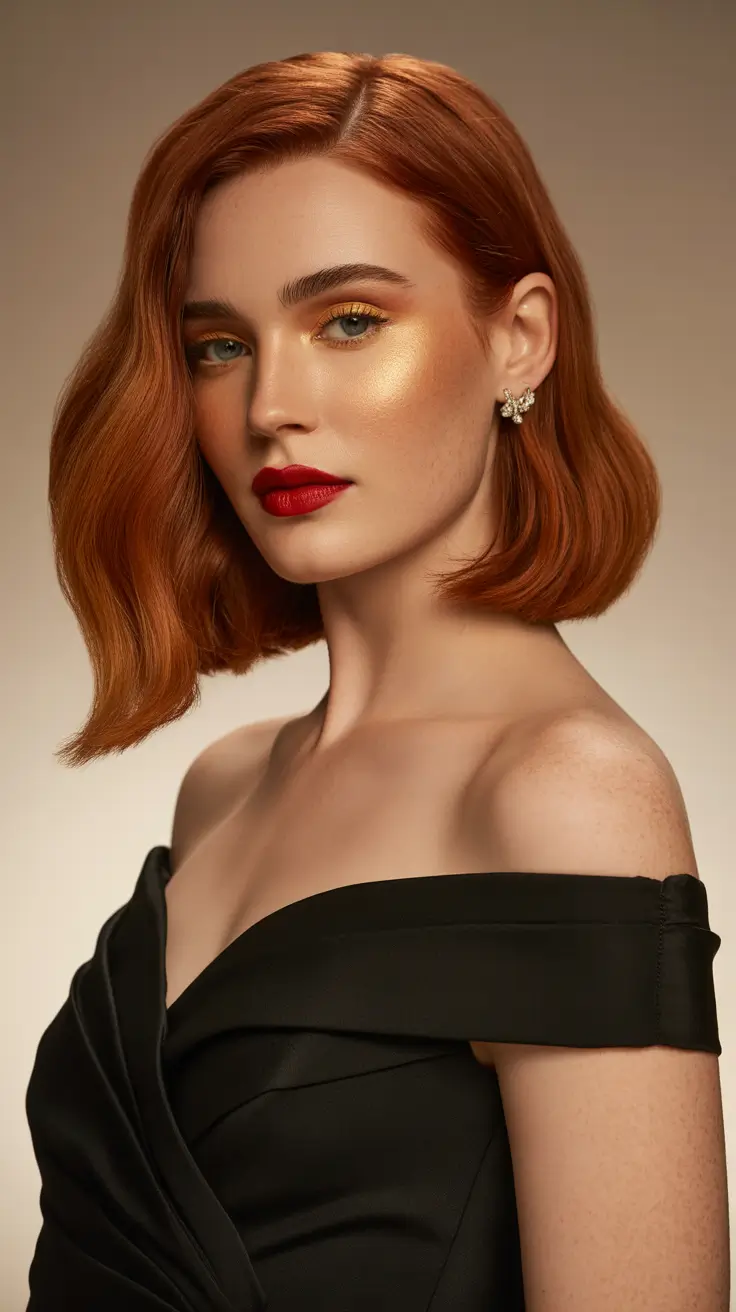 auburn hair color 2026 Chic Mahogany Waves