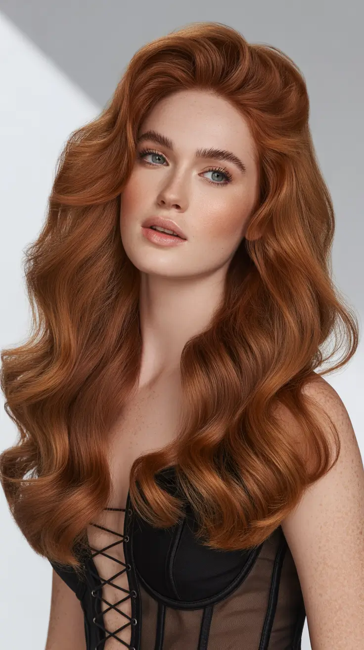 auburn hair color 2026 Hollywood Copper Volume