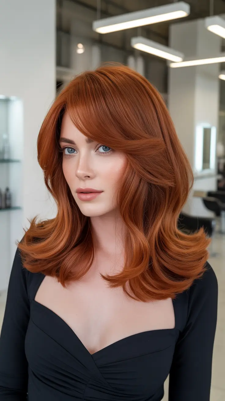 auburn hair color 2026 Modern Auburn Layers