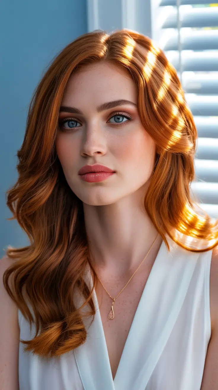 auburn hair color 2026 Sunlit Cinnamon Shine