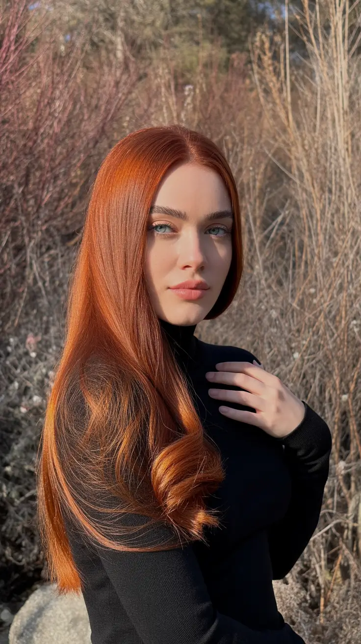 auburn hair color 2026 Straight Copper Perfection