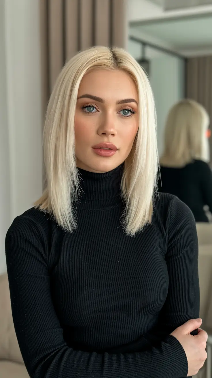 Best haircut ideas 2026 Icy Blonde Straight Cut