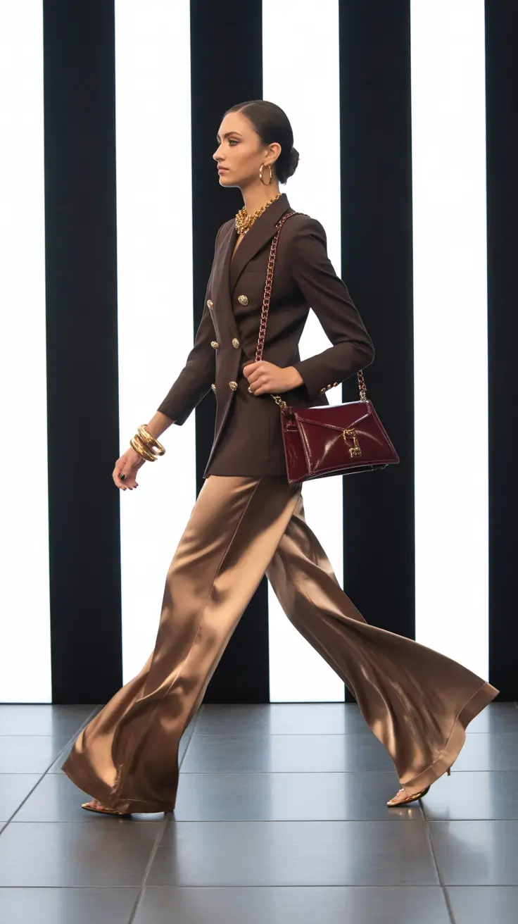 Brunch outfit ideas 2026 Golden Luxe with a Power Twist