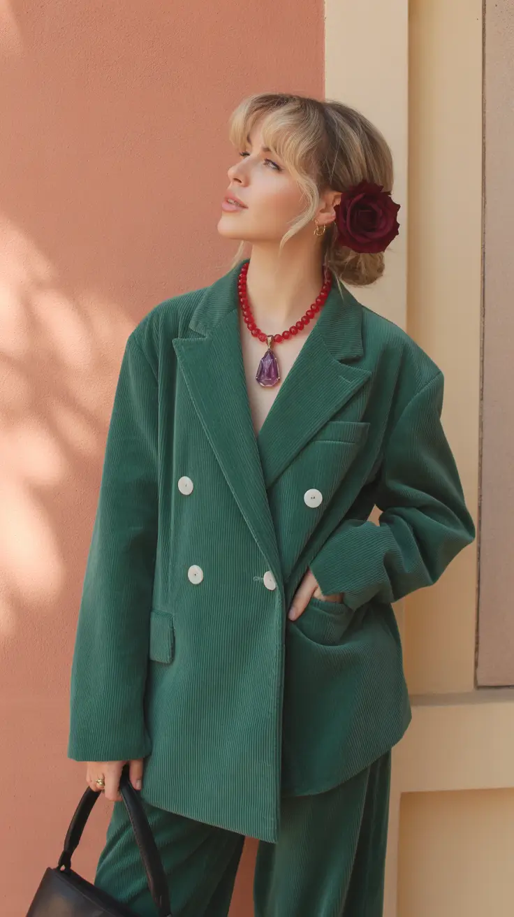 Brunch outfit ideas 2026 Vintage Green Elegance