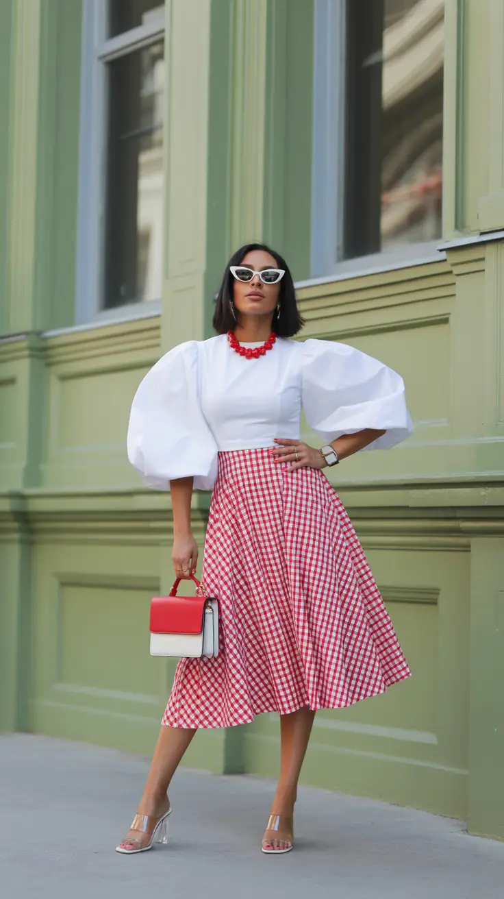 Brunch outfit ideas 2026 Retro Picnic Chic
