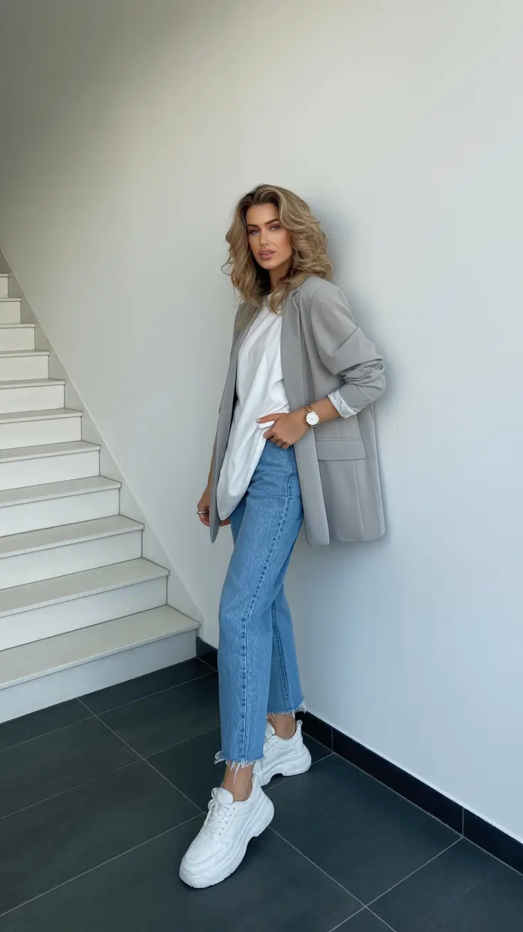 Casual outfits with sneakers 2026 Soft Power The Modern Denim Uniform