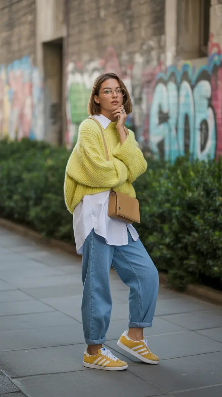 Chic capsule wardrobe outfits 2026 Effortless Street Style in Pastel Lemon