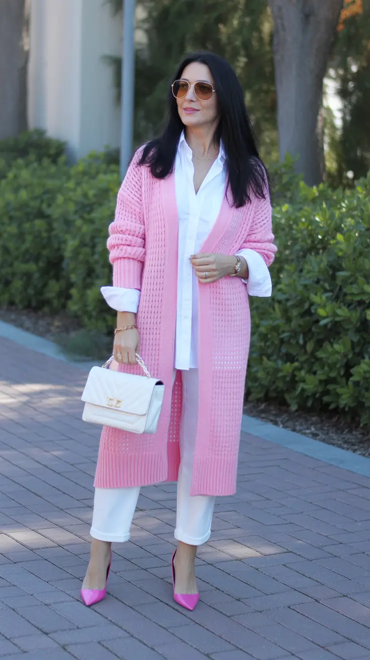 Chic outfits for women over 40 in 2026 Soft Femininity in Pastel Power