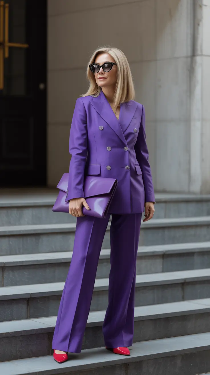 Chic outfits for women over 40 in 2026 Power Suit Reimagined