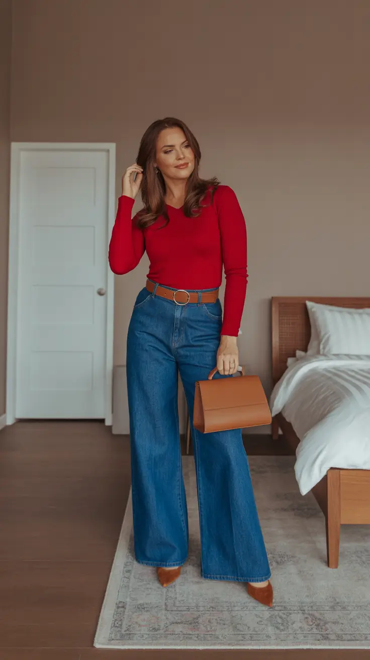 Chic outfits for women over 40 in 2026 Red and Denim The New Classic
