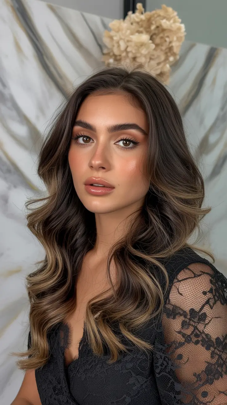 Classic brunette hair color 2026, modernized Smoky Hazelnut Dimension