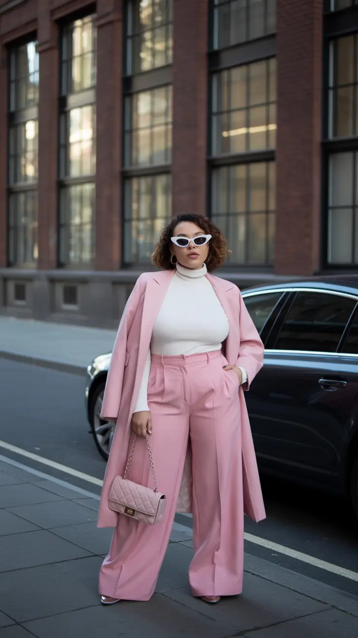 curvy outfits inspo for women 2026 Power Pink Revival