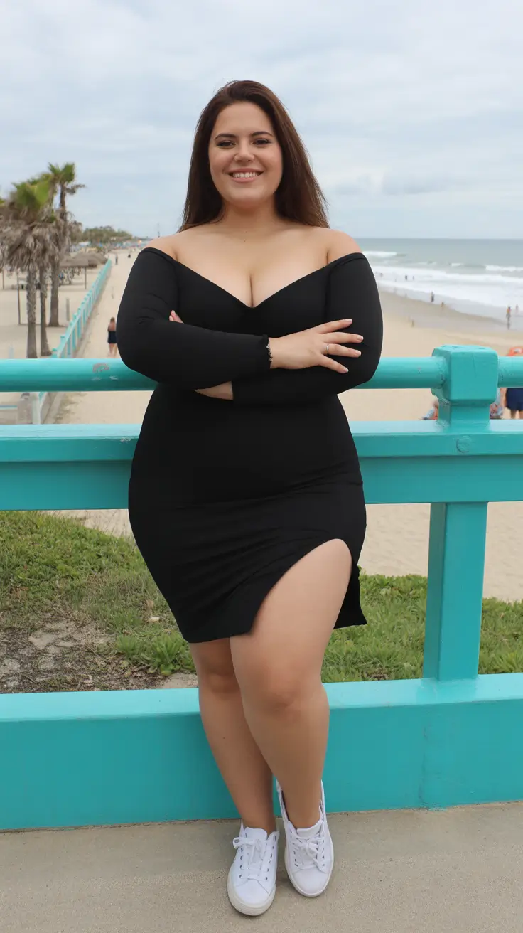 curvy outfits inspo for women 2026 Casual Chic by the Sea
