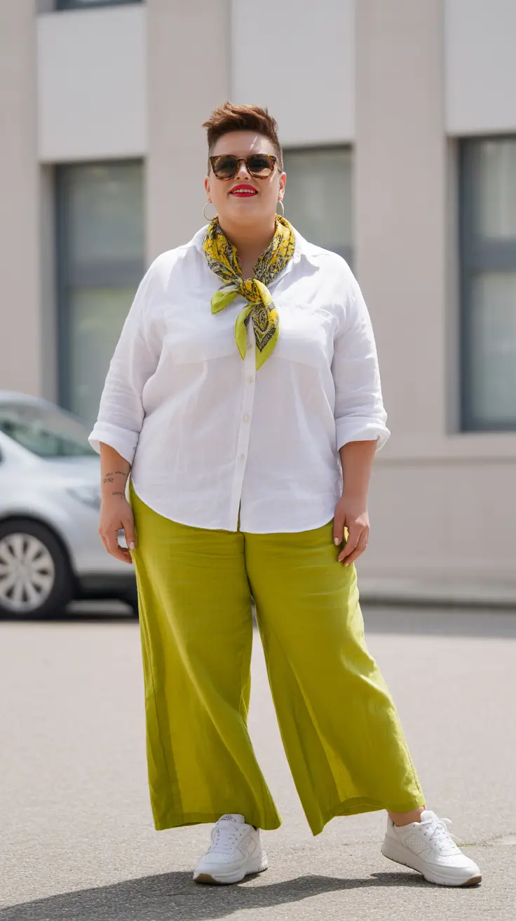 Cute women plus-size outfits 2026 Lime Light Casual Chic