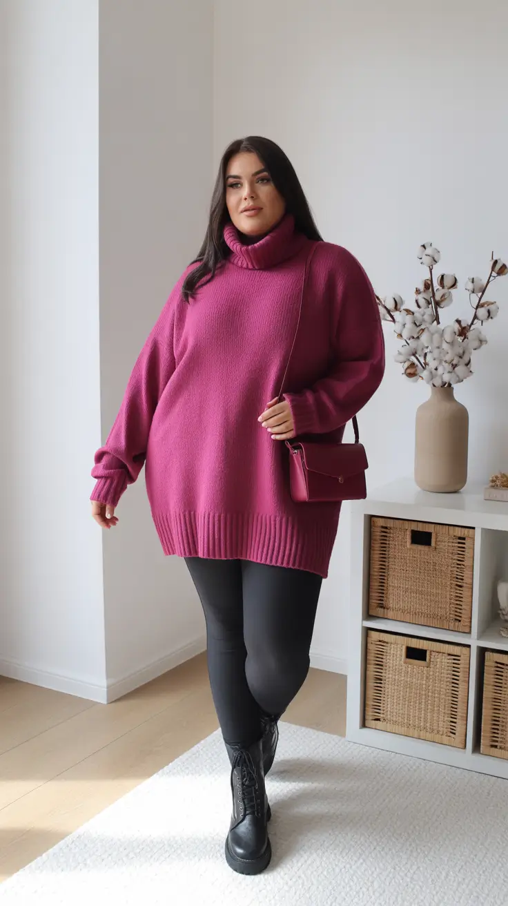 Cute women plus-size outfits 2026 Fuchsia Comfort Mode