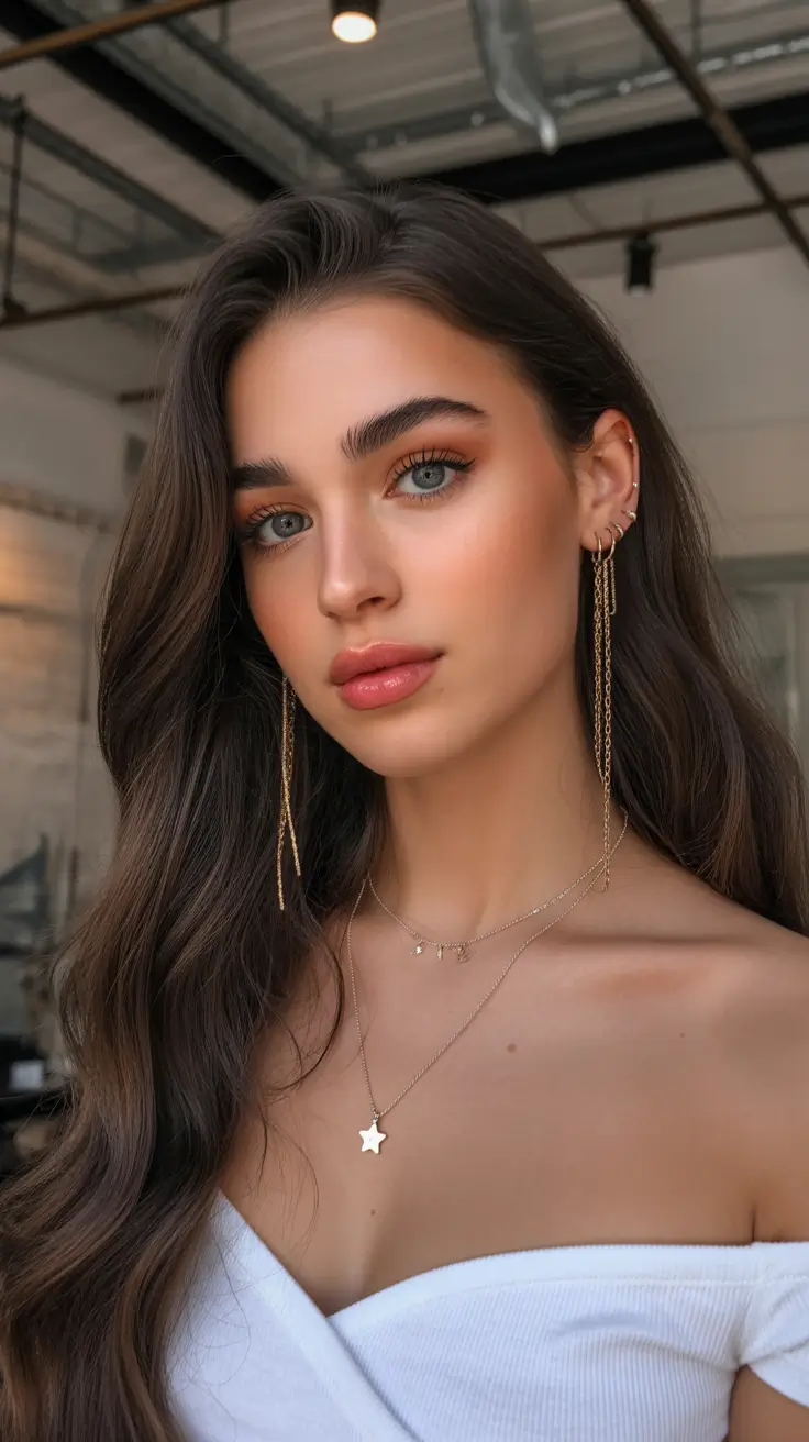 Dark brown hair color 2026 -- sleek and rich Molten Brunette Elegance