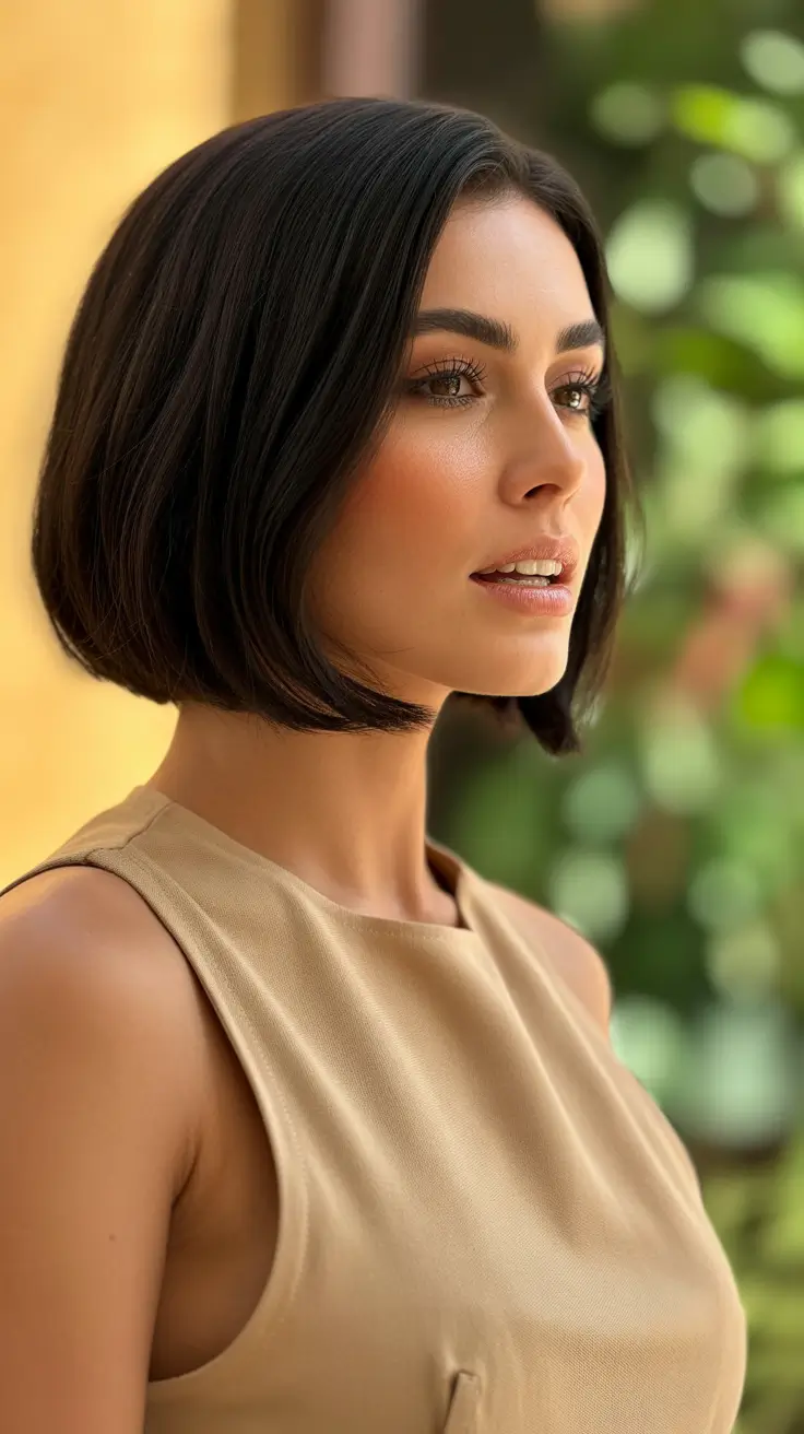 Dark brown hair color 2026 -- sleek and rich Chic Espresso Bob