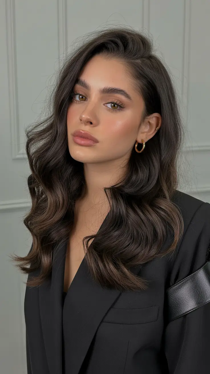 Dark brown hair color 2026 -- sleek and rich Chic City Layers