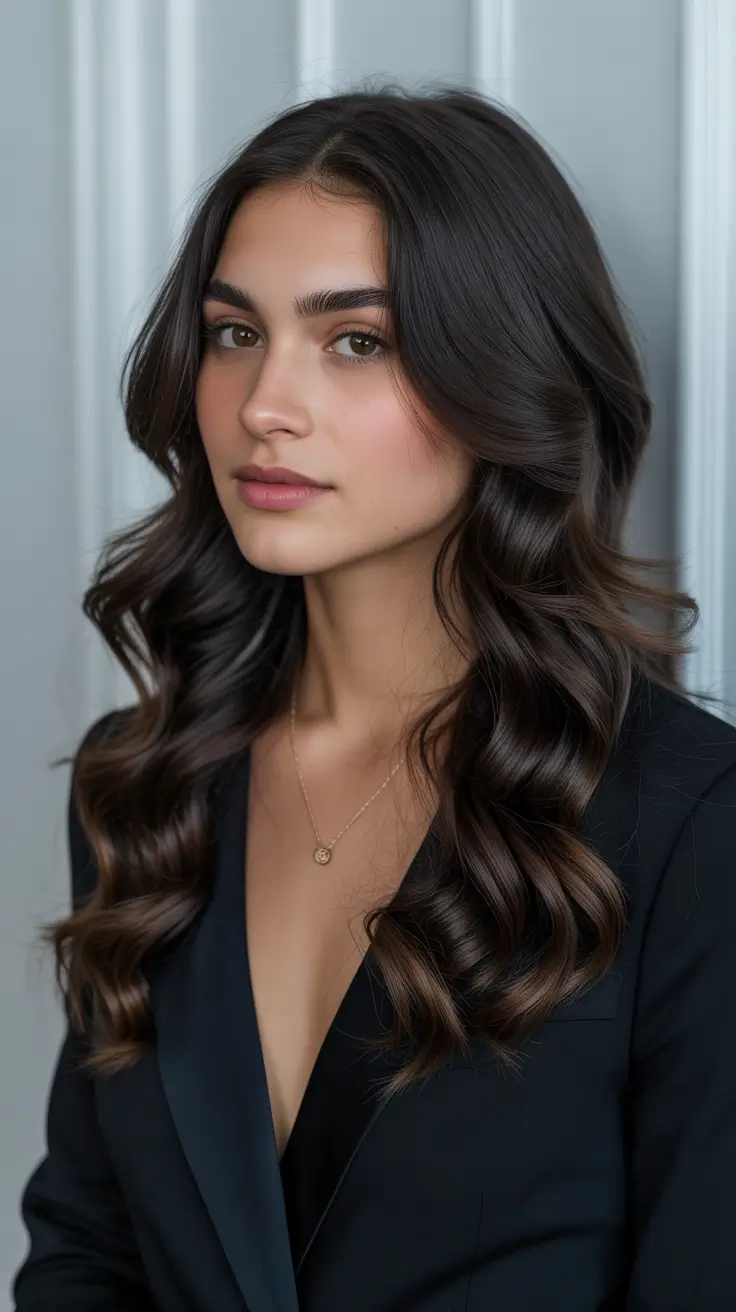 Dark brown hair color 2026 -- sleek and rich Soft Urban Curls