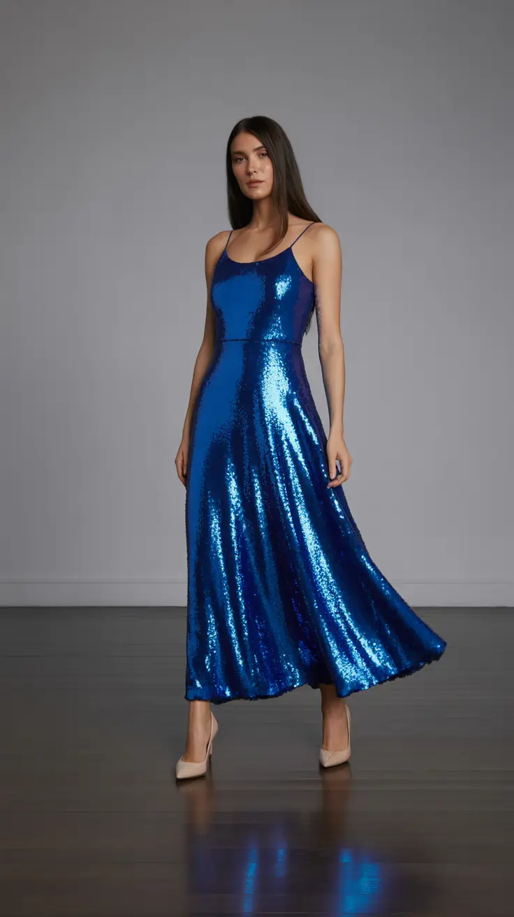 Elegant wedding guest outfits 2026 Electric Sapphire Glam