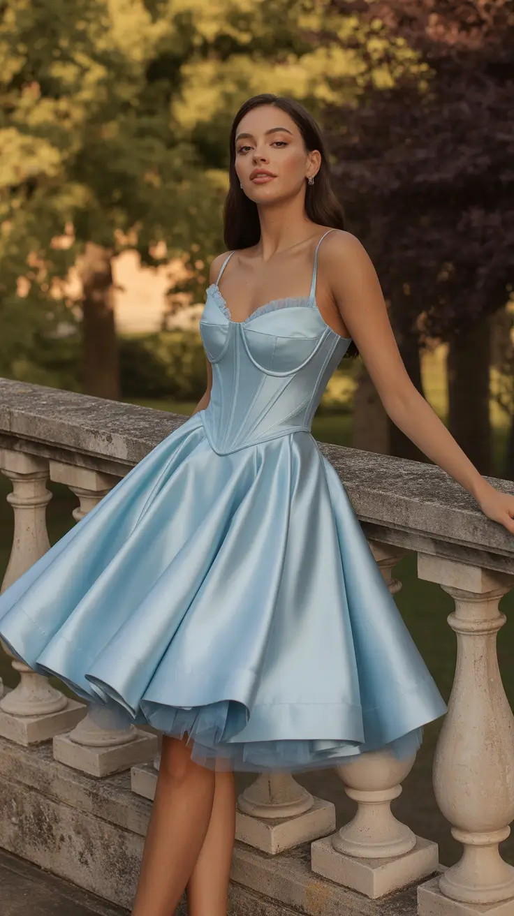 Elegant wedding guest outfits 2026 Cinderella Blue Revival