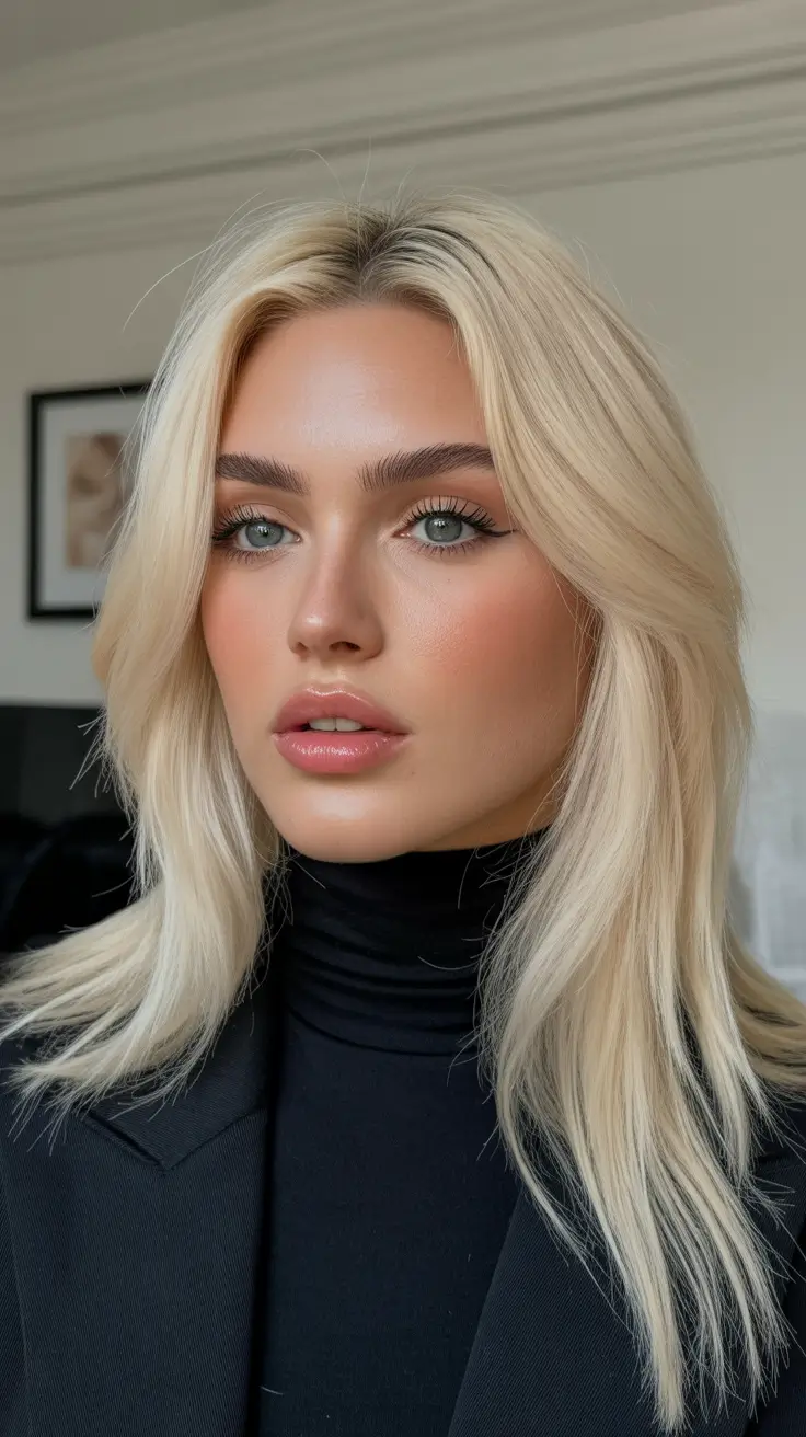 hair color ideas 2026 for every skin tone Platinum Cool Elegance