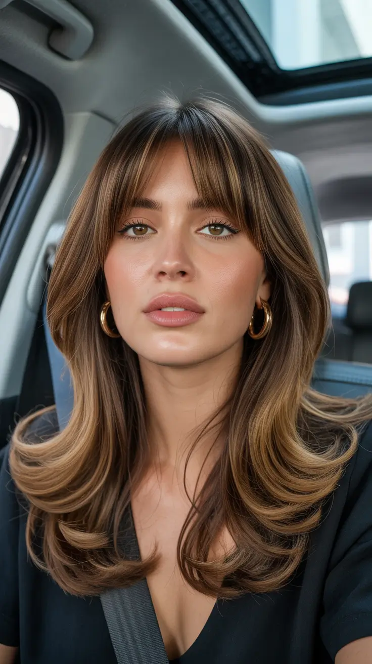 hair color ideas 2026 for every skin tone Bronze Curtain Layers