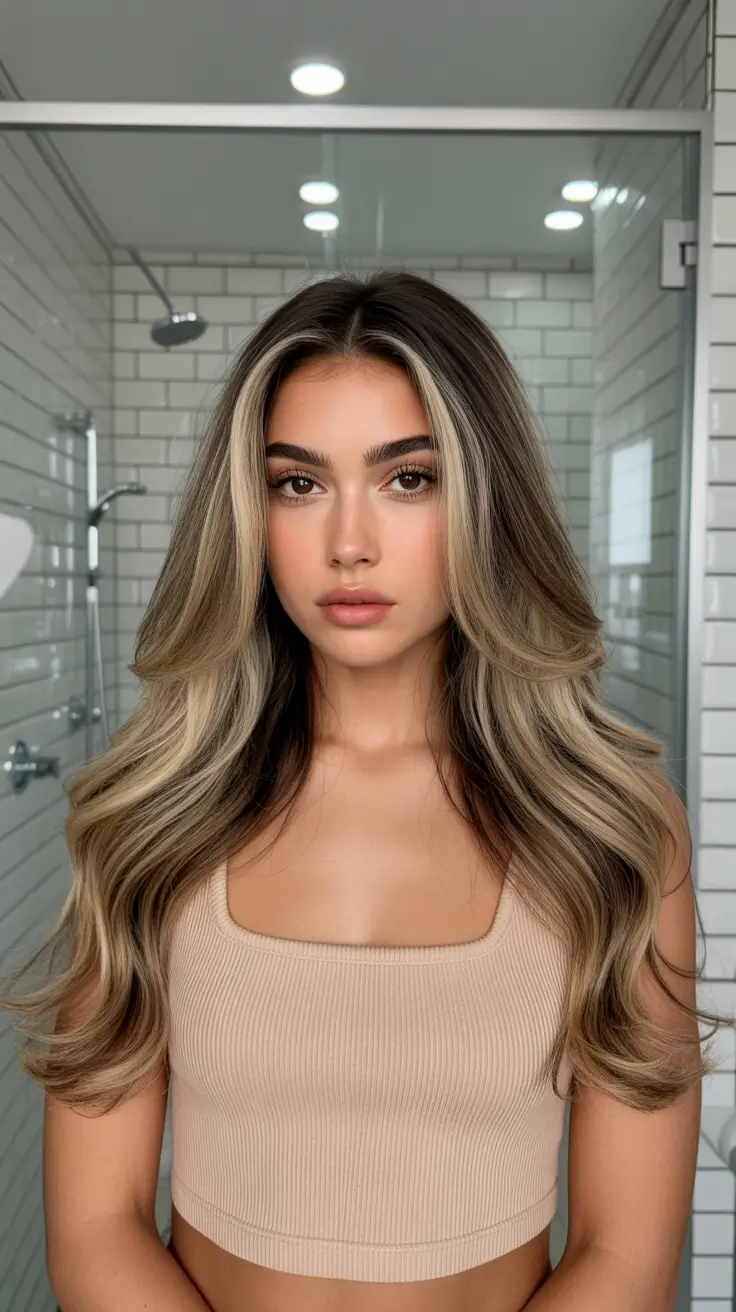 High-contrast balayage hair color ideas 2026 Honey-Butter Balayage with Glossy Depth