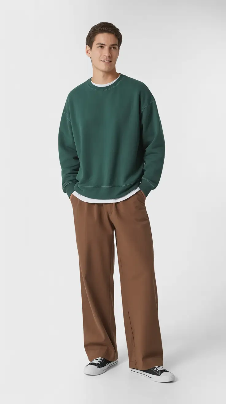 Men's outfit ideas 2026 Laid-back Green Harmony