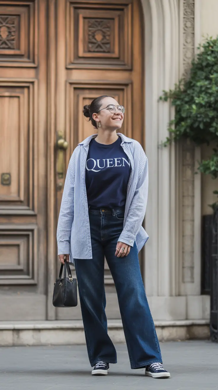 New York outfit ideas 2026 Weekend Graphic: Queen Tee Energy