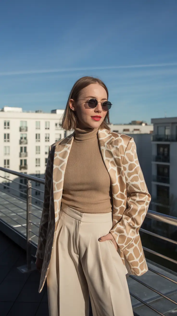 Stylish blazer outfits 2026 beige neutral tones