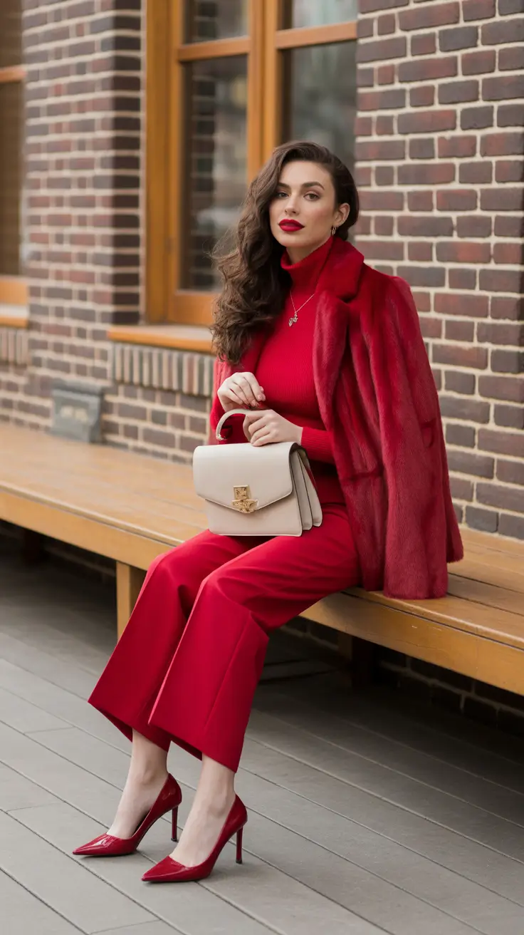 Stylish everyday outfits 2026 The Power of All-Red