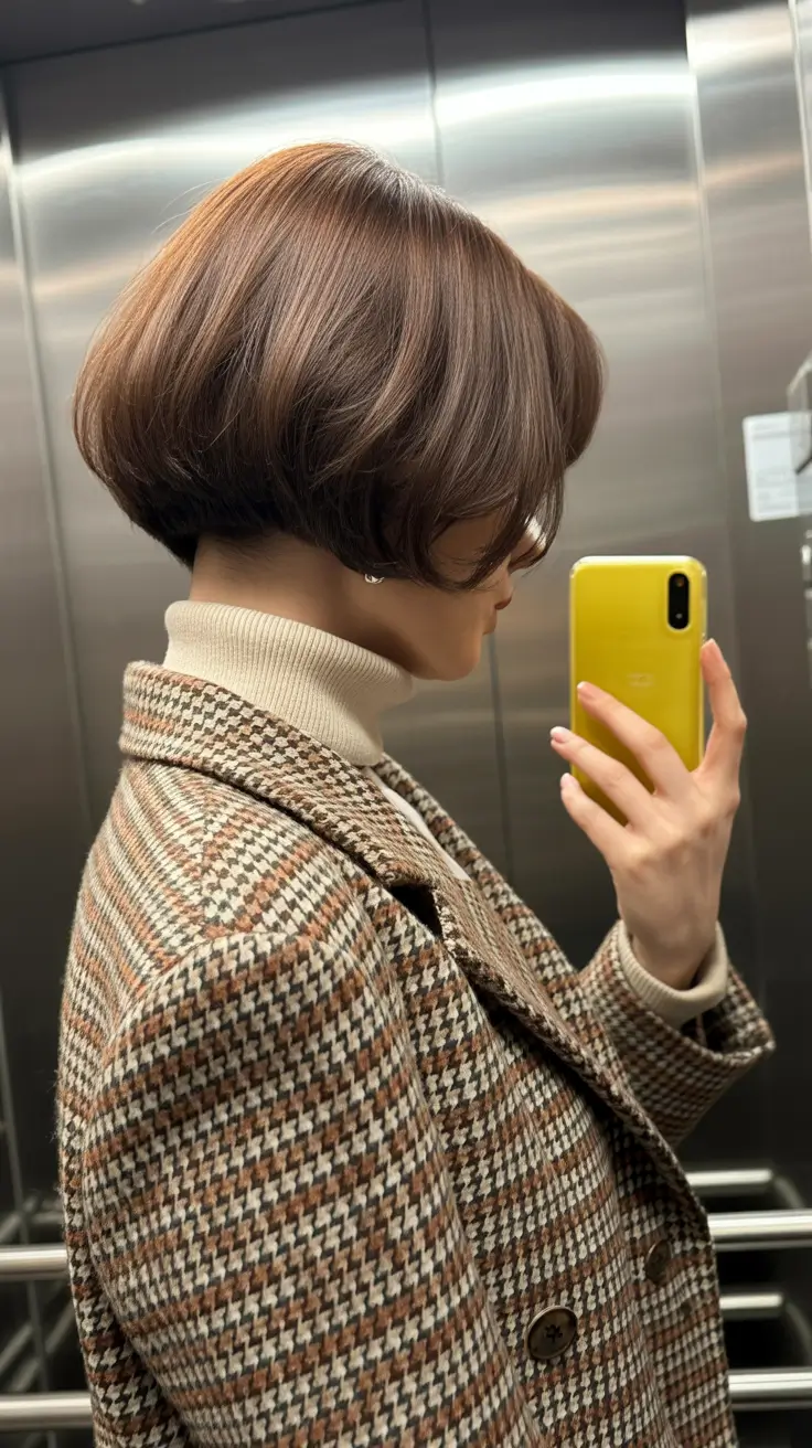 Trendy bob haircuts 2026 Rounded Stacked Bob