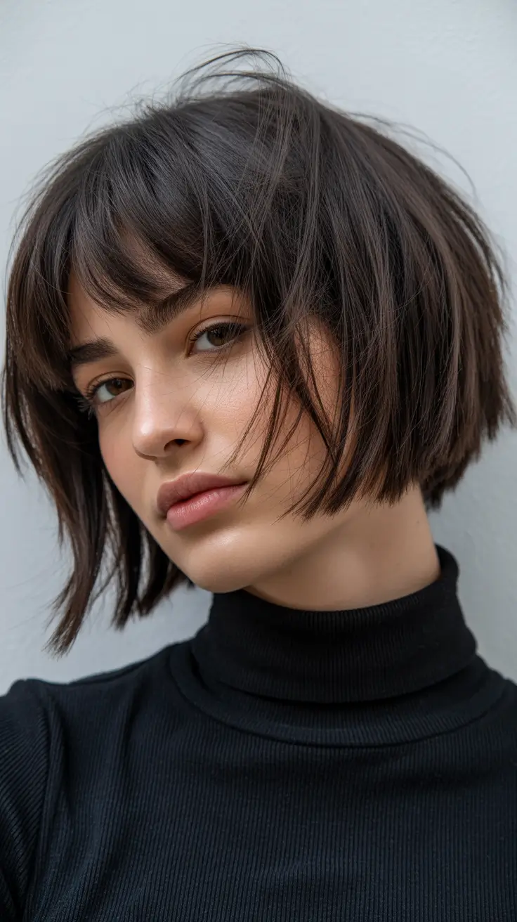 Trendy bob haircuts 2026 Shaggy Rebel Bob