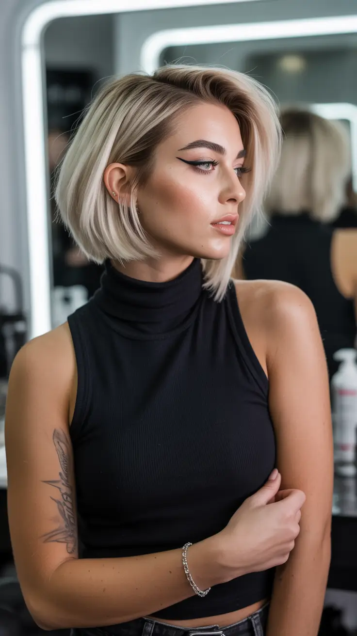 Trendy bob haircuts 2026 Platinum Power Bob